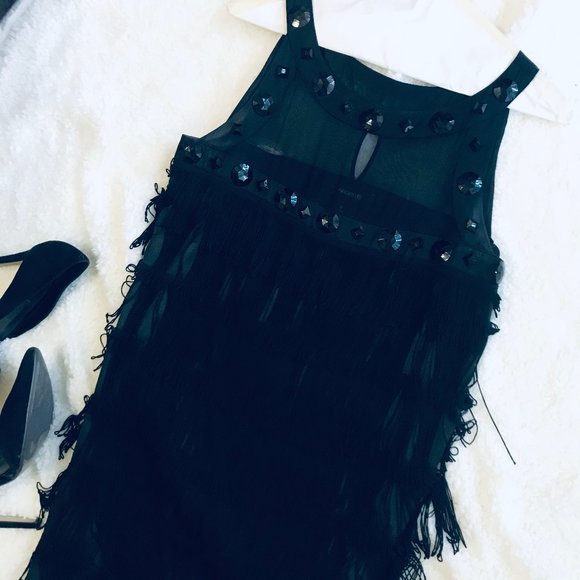 Arden B. Fringed Black Dress #flapper #halloween - Picture 5 of 10